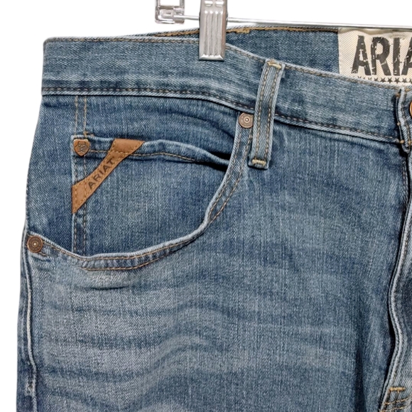 Ariat Medium Wash Straight Leg Blue Denim Jeans Mens Size 38 / 30 - Picture 5 of 7
